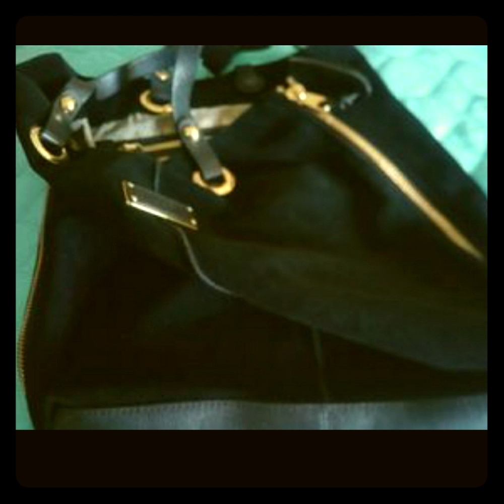 UGH Black suede leather purse